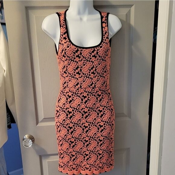 Coral Double Layer Eyelet Dress - Picture 2 of 8